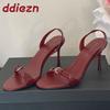 Fashion 2025 New Elegant Women Heeled Sandals Shoes Female Slip On Footwear Fashion Round Party Ladies High Heels Sandals Pumps Shoes