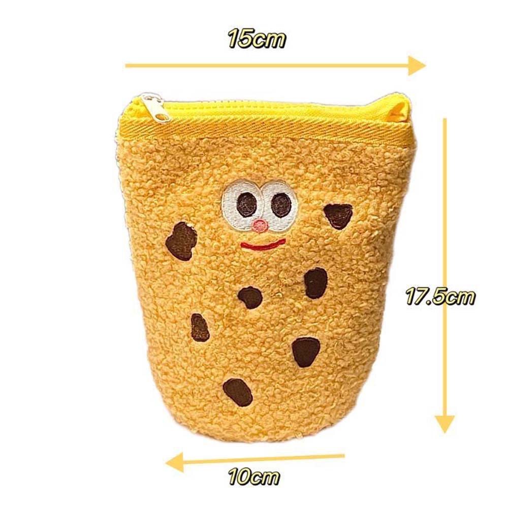 Large Capacity Cookies Plush Pen Bag Snack Cookies Cookies Plush Pencil Pouch Office