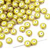 10Pcs Handmade Enamel Resin Flat Round Evil Eye Beads for Necklace Bracelet DIY Jewelry Making Beads Charms Accessories