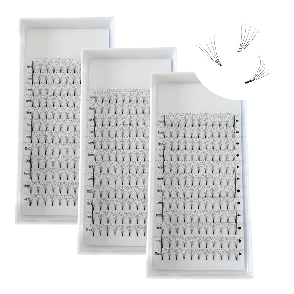 3 Boxes of 5D Volume 12 5 Popular False 3 Short Stem 11mm X Eyelashes, C-D Curl, 0.07mm & 0.10mm Thickness, Rows, Strands, Natural-Looking, Eyelashes,