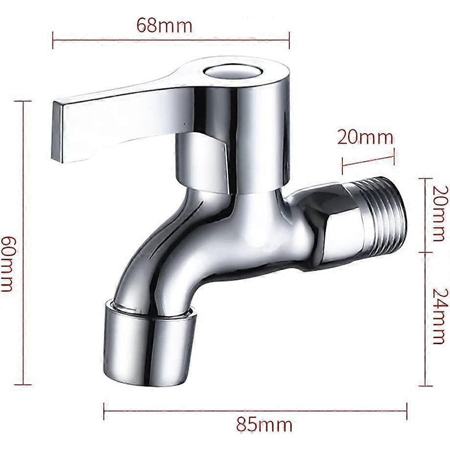 Mop Pool Faucet G1/2 Copper Washing Machine Faucet Single Cold Water Faucet (1pcs)