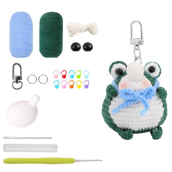 Набор для начинающих по вязанию крючком. Кукла для вязания крючком своими руками с пряжей Bubble Yarn. Крючок и игла.
