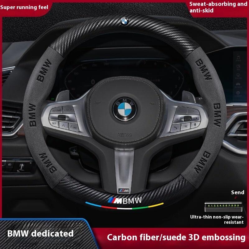 Автомобильная крышка рулевого колеса из углеродного волокна и замши для BMW M Power X3 X4 X5 X7 E36 E39 E46 E60 E65 E90 F10 F15 F20 F25 F30 G20 G30 G05