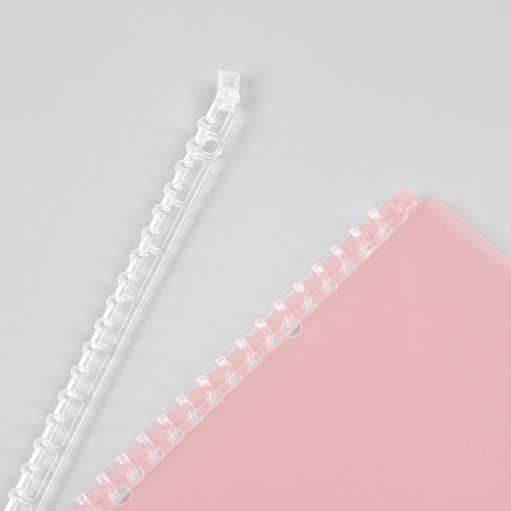 Clear Refillable Plastic File Folder Notebook Paging Separator Loose-leaf Cover Ring Binder Notepad