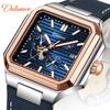 Mens Square Mechanical Watch Automatic Luxury Sport Man Date Fashion Waterproof Business Luminous Moon Phase Chronograph Watches