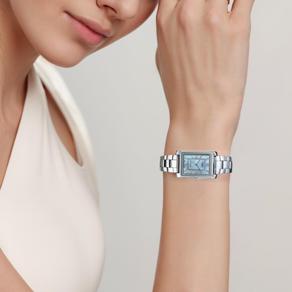 Casio Standard Series Classic Fashion Waterproof Quartz Movement Stainless Steel Strap Womens Watch Mother Of Pearl Dial Women watches LTP-1234DS-2A