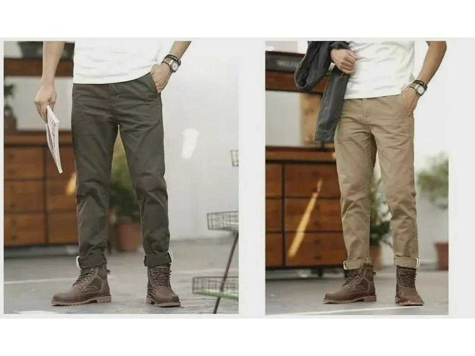 Мужской хлопковый прямой повседневный комбинезон - 2024 American Retro High Street Fashion