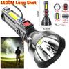 NEW Brightness OSL + COB Led Flashlight Powerful Spotlight Lighting Torch USB Rechargeable Waterproof Lantern Lamp Camping Hiking Fishing