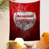 Arsenal Crest Red White Grunge Football Fans Art Tapestry for Dorm Room Wall Hanging