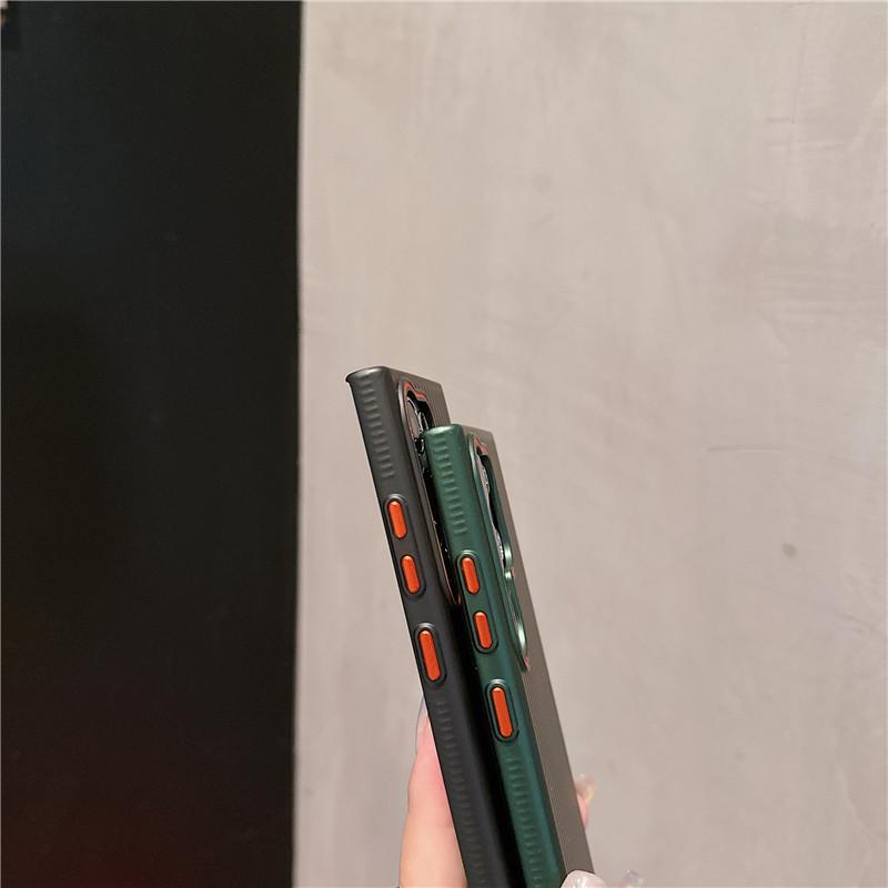 Для Samsung Galaxy S24 S23 S22 Plus Ультрарифленое зернистое покрытие Металлическая краска Противоударный противоскользящий чехол для задней крышки из ПК с защитой от отпечатков пальцев