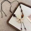 Ethnic Star Pendant Necklace Vintage Wooden Flower Necklace Fashion Boy