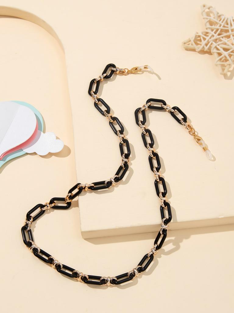 Ожерелье Нескользящая акриловая смола Цепочка для очков Шейный ремешок Шейный ободок Металлическая цепочка Шнурок для очков