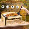 Chafing Dish Buffet Set Rectangle Chafing Buffet Catering Warmer Server Folding Stand Fuel Holder Tray Buffet Warmer Stove