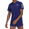 Adidas Футболка Own The Run, впитывающая влагу, дышащая, спортивная, с круглым вырезом и короткими рукавами, мужские топы синего цвета HB7439
