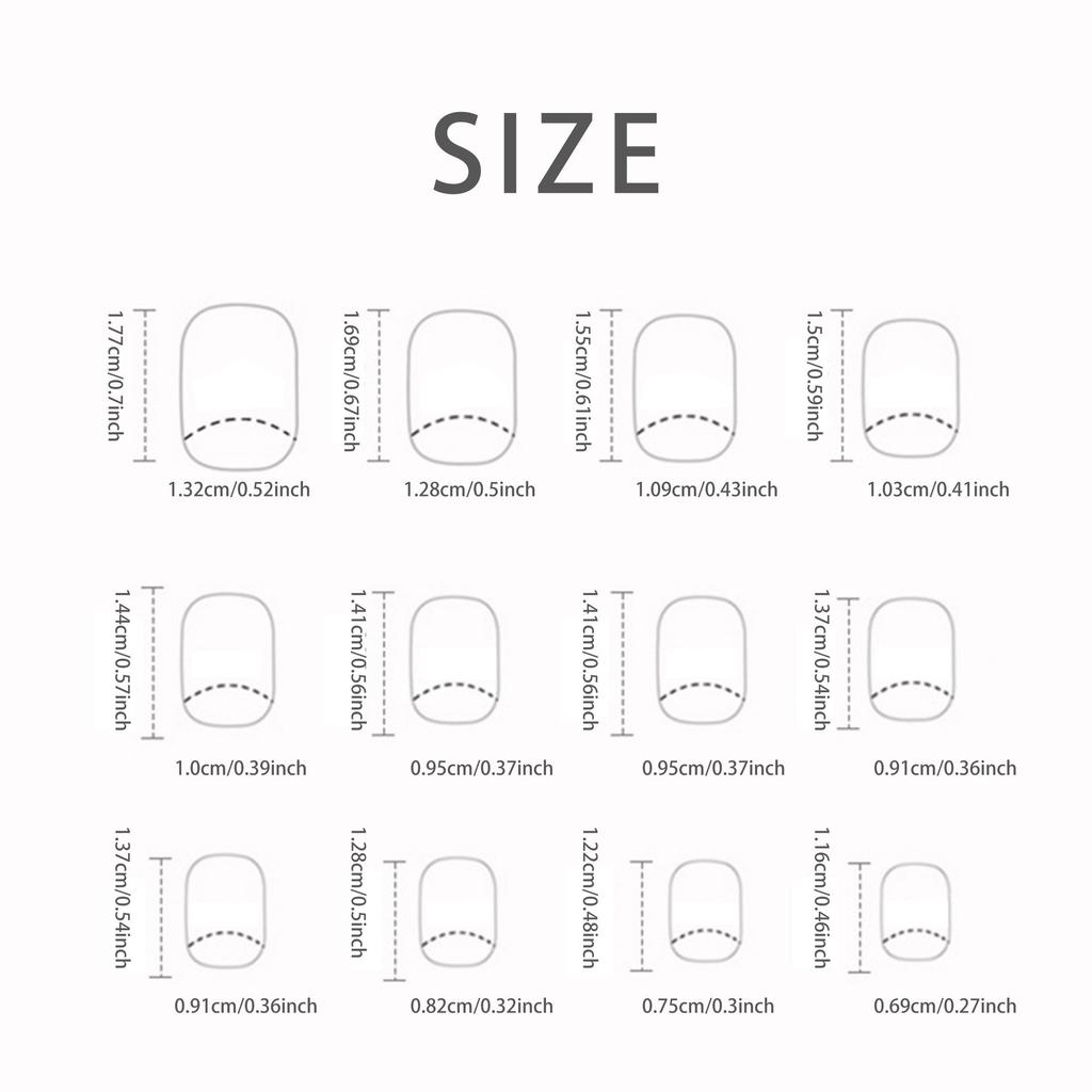 24pcs Glossy White French Tip Press On Nails - Full Cover Short Square False Nails for Women and Girls - Daily Wear