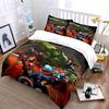 Superheroes on fiery background. Bedding sets Duvet cover sets Duvet covers Pillowcases(1 * Duvet Cover 2 * Pillowcases without duvet insert)