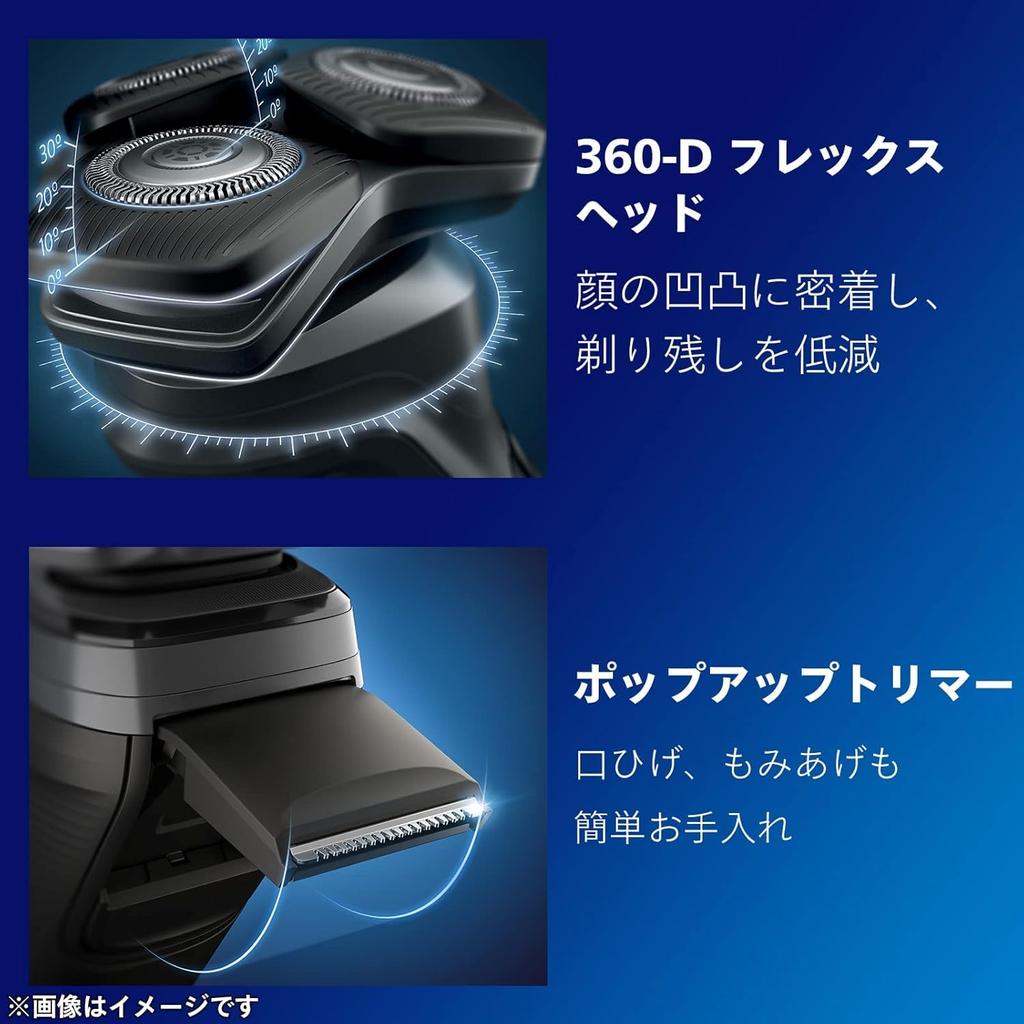 Philips Electric Shaver 5000 Series Electric Razor for Men Blades IQ Shaving Gray (45 Rotating/Skin Technology/Bath & Washable) S5887/16