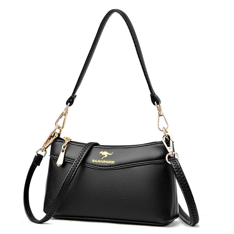 Модная женская сумка через плечо, однотонная, в стиле ретро, сумка через плечо, женская сумка через подмышку с ремнем через плечо