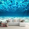 VIKAMA Глубоководный свет и тень Гобелен Волнистый градиент синий Гостиная Диван Стена Медитация Вдохновленный океаном Домашний декор