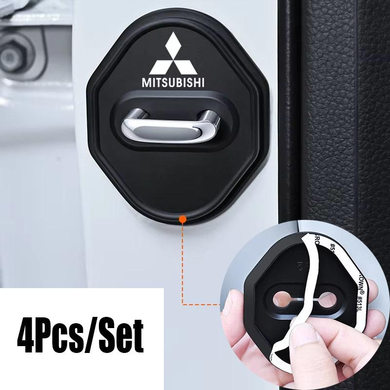 Car Door Lock Cover Silicone Anti-Collision Pad for Mitsubishi ASX Lancer Cordia Pajero Outlander Eclipse Galant Mirage L200 EVO