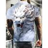 Men's T-Shirts Summer Dragon Pattern 3D Print Tops Tees Summer Women Streetwear Fashion Oversized T Shirt Men Clothing