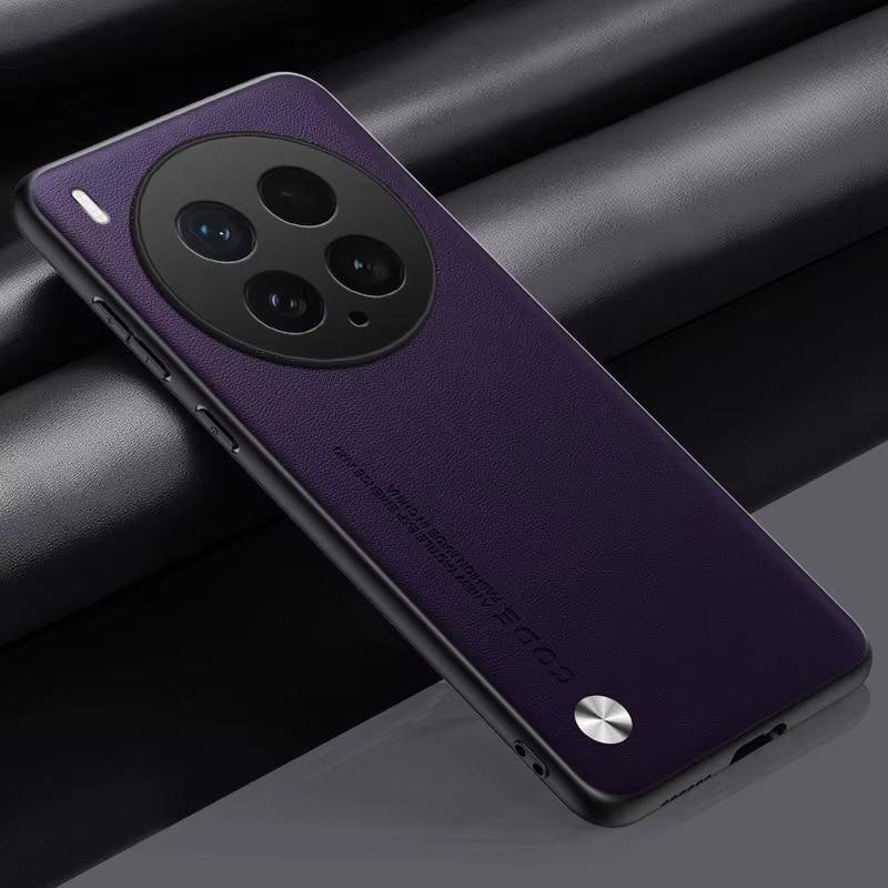 Carbon Fiber PU Leather Cover For VIVO X200Ultra X200 Pro Mini X200S Matte Anti-Shock Phone Protection Cases