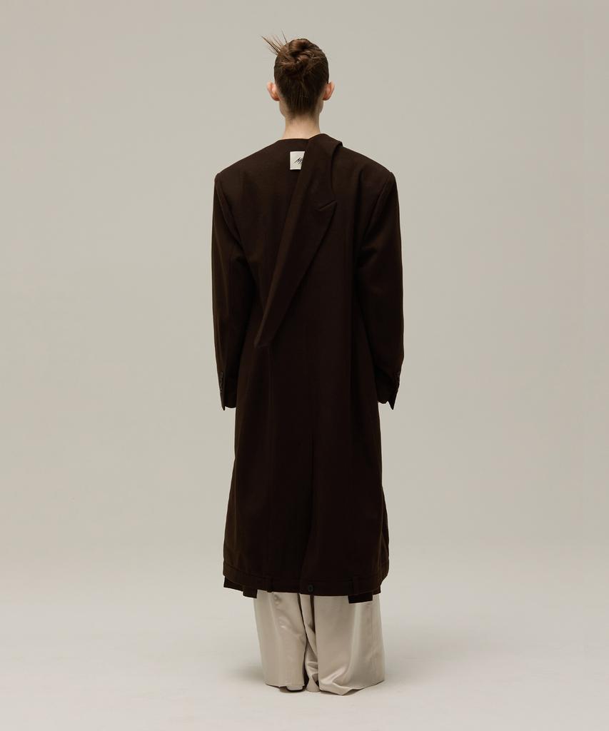 MMAM Signature Pants Detail Wool Coat