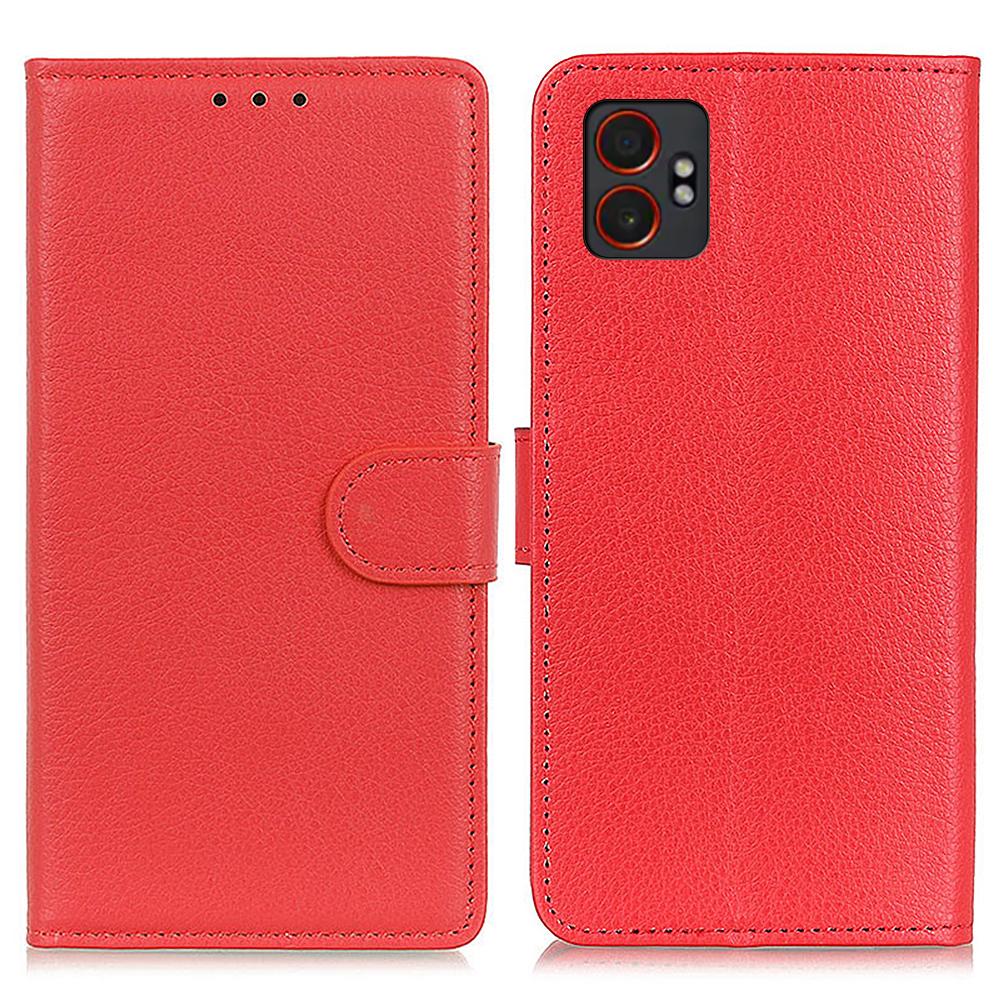 For Samsung Galaxy XCover7 Pro Wallet Case PU Leather Phone Cover Litchi Texture