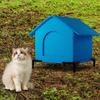 Outdoor Cat House Shelter Waterproof Warm Elevated Portable Pet Tent for Winter Community