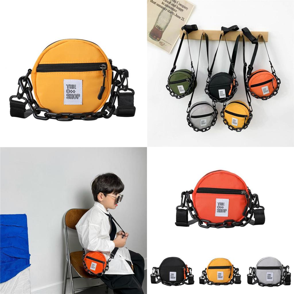 Стильная мини-круглая сумка из нейлона для детей Легкий и модный детский кошелек