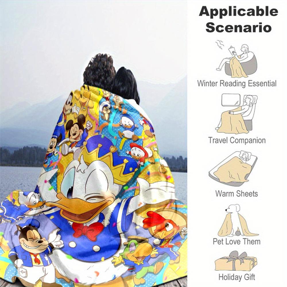 1pc, Donald Duck & Friends Blanket Soft Throw for Room Decor, Perfect Gift, Living Room, Travel, Camping