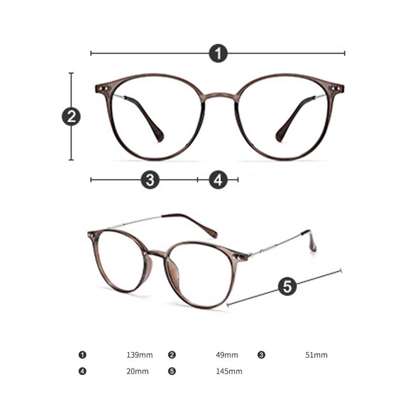 Round Frame Glasses For Myopia Women With Blue Light Ultra-light Internet Celebrity Without Makeup Small Glasses Frame 9531