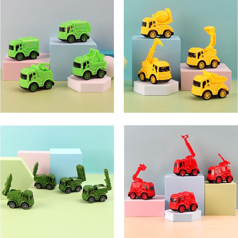 Mini Toys Pull-back Engineering/military/fire Engine vehicles/Sanitation Truck -16pcs