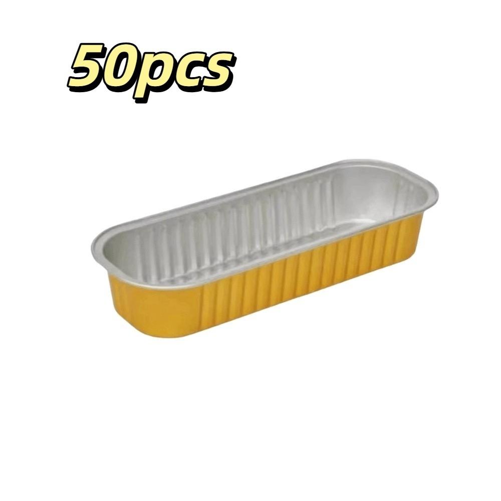 200ML Capacity Foil Container Rectangular Shape Aluminum Foil Box Takeaway Box  Food Takeaway
