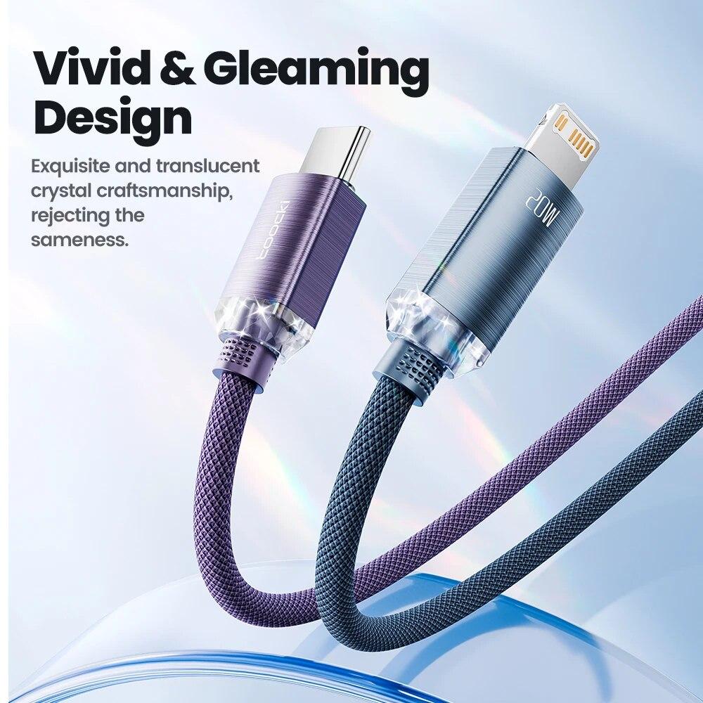 Кабель Toocki USB C на Lightning для 14 13 12 11 Pro Max Mini 8 7 Plus AirPods iPad Быстрая зарядка Type C Lightning Кабель