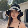Breathable Polyester Sun Hat With Large Brim And Elegant Bow For Summer Outdoor Activities