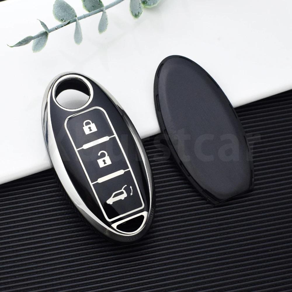 3 Buttons Tpu Fit For Nissan Kicks Altima X-Trail Fuga Navara Leaf Note Sentra Murano Tiida Qashqai J11 J10 Micra Auto Key Fob Cover Case
