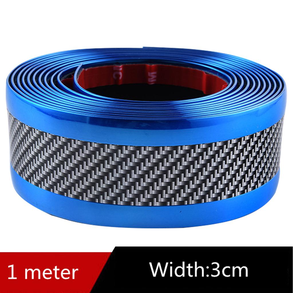 Car Stickers Anti Scratch Door Sill Protector Rubber Strip Carbon Fiber Car Threshold Protection Bumper Film Sticker Styling