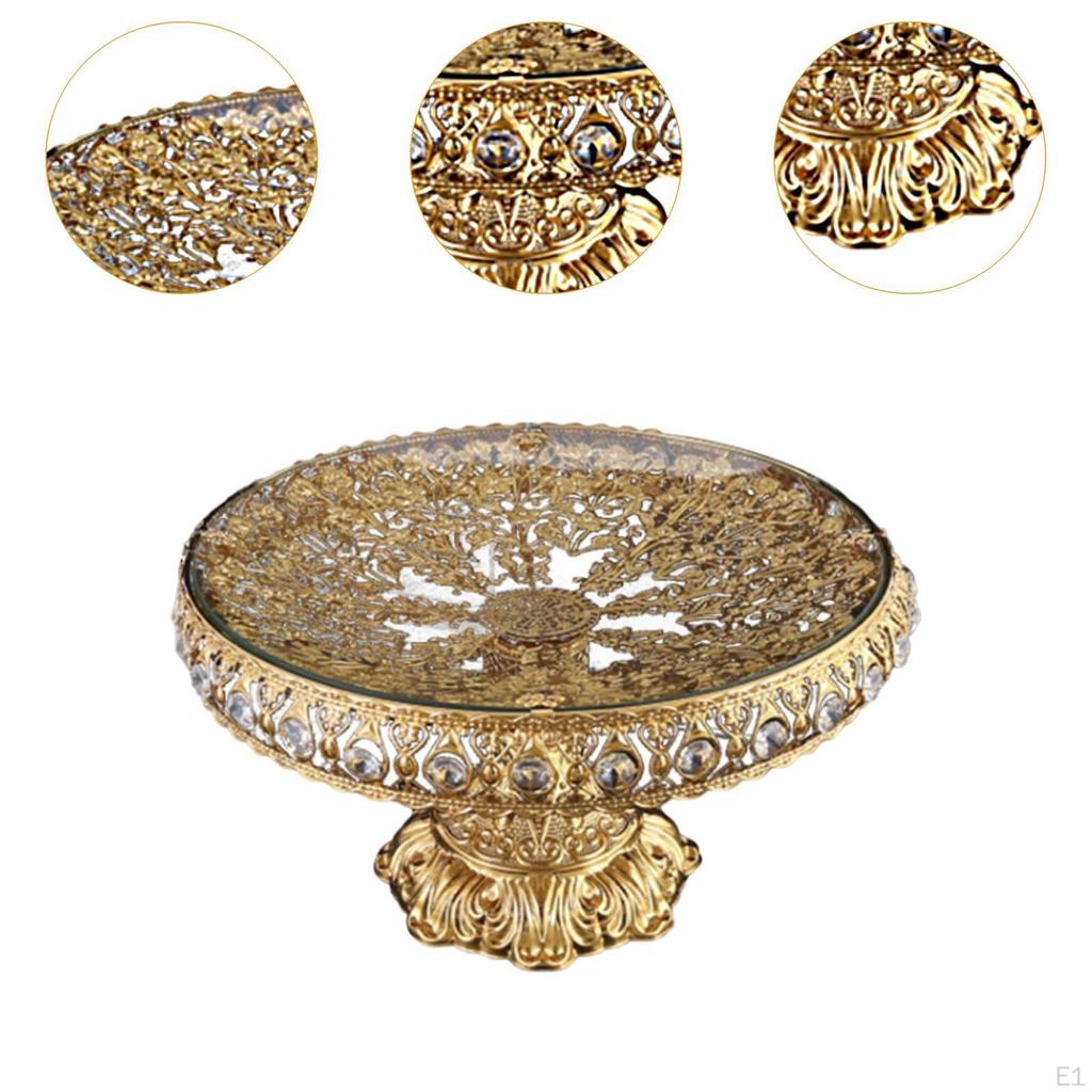 Glass Fruit Plate Basket Dried Tray Multipurpose Dessert Bowl for Nuts