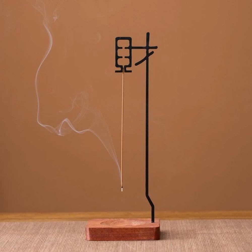 Chinese Characters Tabletop Incense Base Upside Down Shape Incense Stick Burner Relaxation