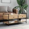 VidaXL Coffee Table Sonoma Oak 99x50x50 Cm Engineered Wood 833961