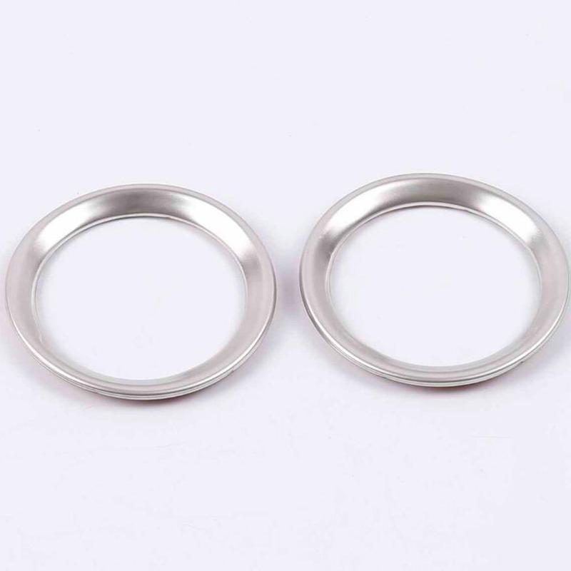 For Mazda CX-5 CX5 2nd Gen 2017 2018     Car ide Column Door Audio Speak Sound Cover Ring Circle Trim 2PCs