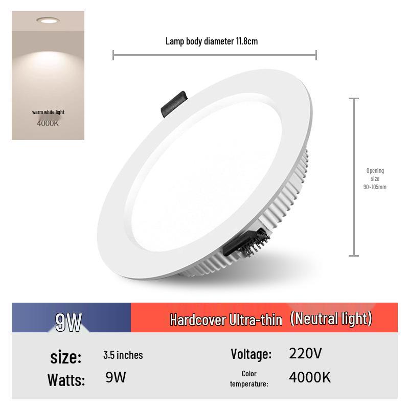 4-6 Inch Recessed Downlight, 12-Hole Ceiling Light for Living, Bedroom & Dining Rooms