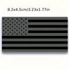 2pcs Small Matte Black American Flag Sticker Decal for Car 3D US American Flag Emblem Decals for Trucks for Truck Car Motorcycle