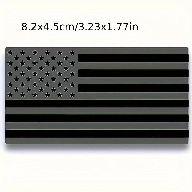 2pcs Small Matte Black American Flag Sticker Decal for Car 3D US American Flag Emblem Decals for Trucks for Truck Car Motorcycle