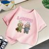 Fashion Cartoon Labubu Cute Printed Women's Short Sleeved T-shirt Summer Comfortable Children's Clothing Soft Round Neck Children's Top