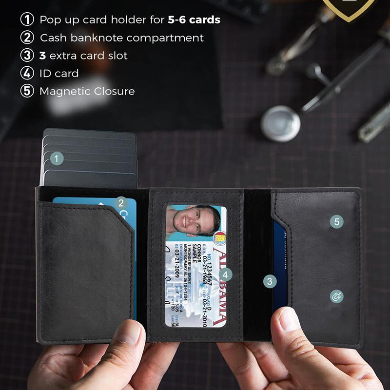 Держатель RFID-карт Кошельки с Airtag Мужская сумка для денег Тонкие женские кошельки Кожаный кошелек Для Apple Air Tag Кошельки Умный черный кошелек
