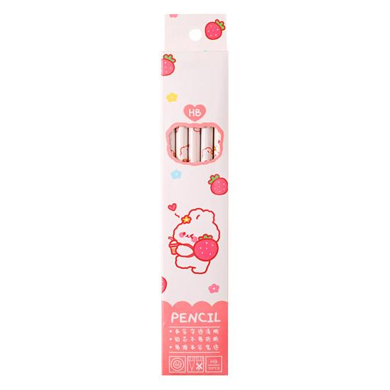 10 шт./набор графитовых карандашей, незаточенные, мультфильм, карандаши HB в деревянном корпусе оптом для офиса