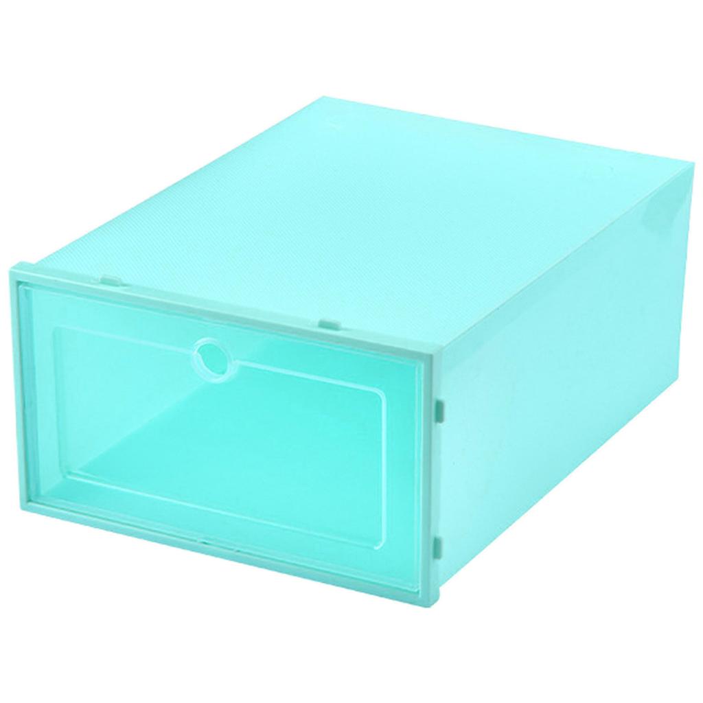 Утолщенный ПП пластик Прозрачная откидная коробка для обуви Складной контейнер для хранения для дома Пыленепроницаемый органайзер для гардероба 31*20*13см