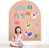 Магнитная доска для рисования мелом Warasee, идеально подходящая для детей, магнитная доска, магнитная наклейка на стену, арка, брезент розового цвета, 40 x 80 см, арка, клей, комнаты! -